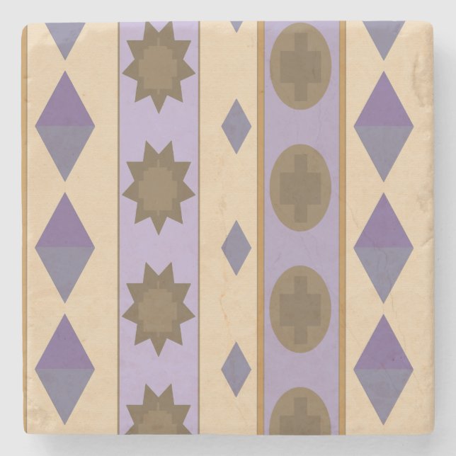 Porta-copo De Pedra SÍMBOLOS azuis (Frente)