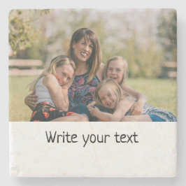 Porta-copo De Pedra simples e mínimo adicione seu natal de fotos de te