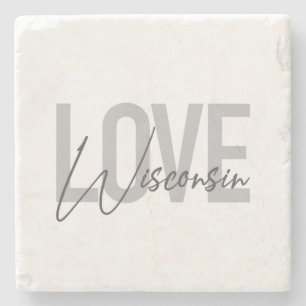 Porta-copo De Pedra Simples, moderno, urbano, legal design Love Wiscon