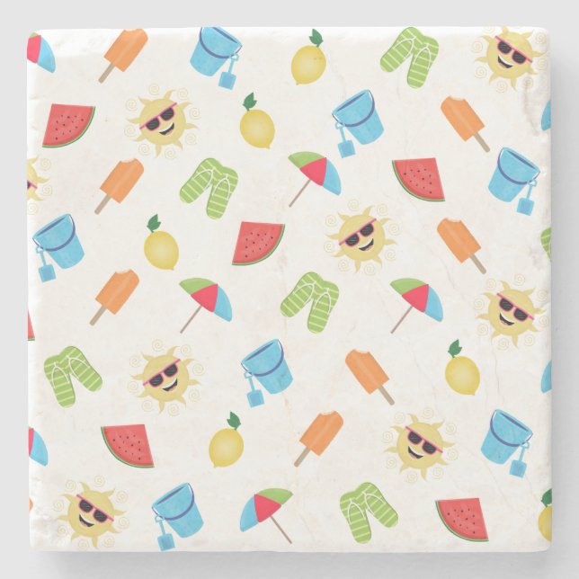 Porta-copo De Pedra Simplesmente Verão (Frente)