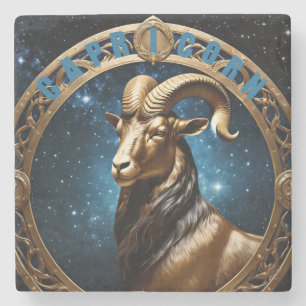 Porta-copo De Pedra Sinal de astrologia de Capricórnio