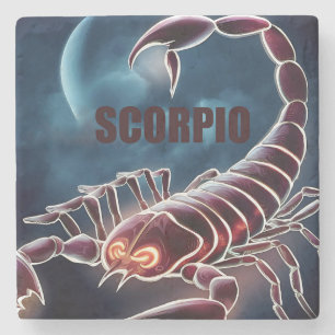 Porta-copo De Pedra Sinal de astrologia de Scorpio