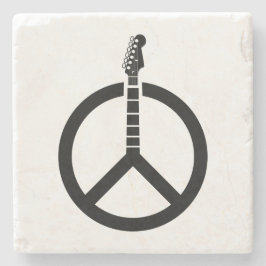 Porta-copo De Pedra Sinal de Paz de Violão