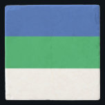 Porta-copo De Pedra Sinalizador da República do Komi<br><div class="desc">Bandeira Patriótica da República Komi.</div>