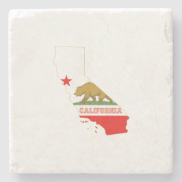 Porta-copo De Pedra Sinalizador de Estado Formatado do Mapa da Califór