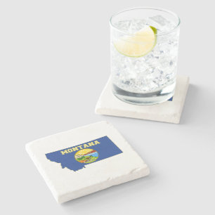 Porta-copo De Pedra Sinalizador de Estado Formatado do Mapa Silhueta d