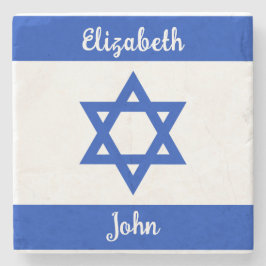 Porta-copo De Pedra Sinalizador Israelita Personalizado