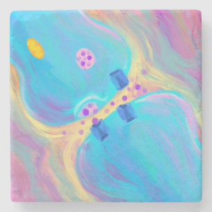 Porta-copo De Pedra Sinapse Pastel