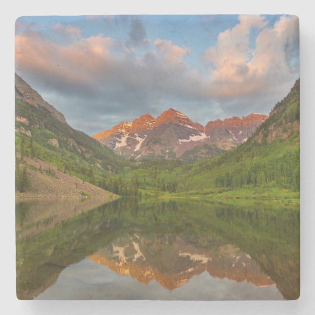 Porta-copo De Pedra Sinos Maroon Refletem No Calm Maroon Lago 2 (Frente)