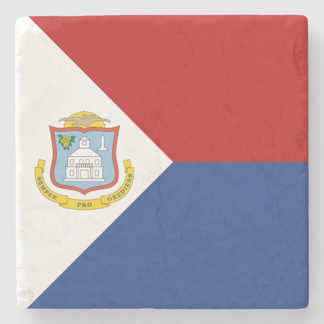 Porta-copo De Pedra Sint Maarten Flag (Frente)