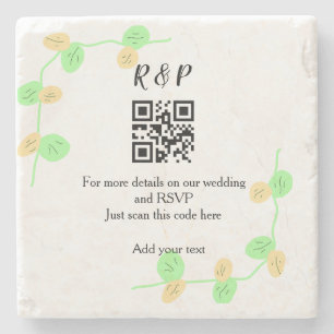 Porta-copo De Pedra site de casamento rsvp q r código adicionar nome t