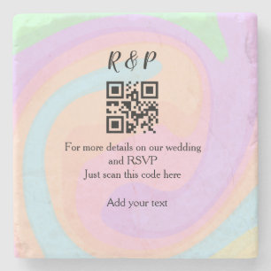 Porta-copo De Pedra site de casamento rsvp q r código adicionar nome t