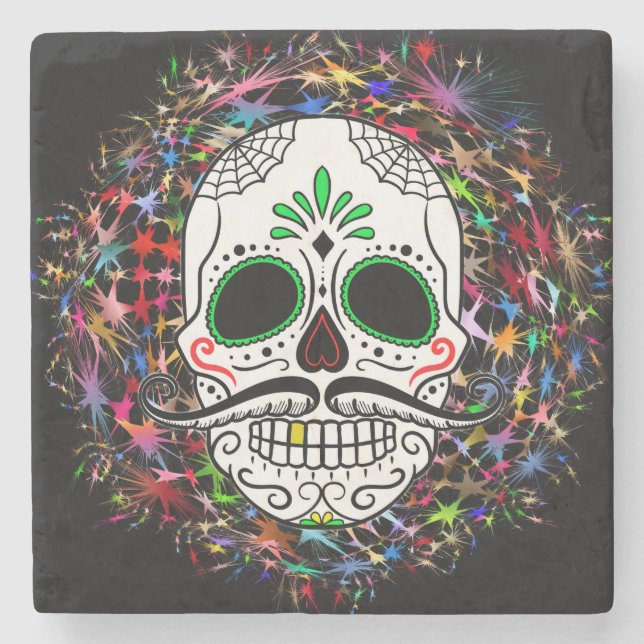 Porta-copo De Pedra Skull20170396 (Frente)
