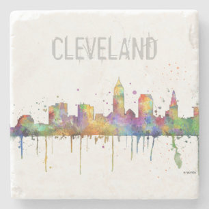 PORTA-COPO DE PEDRA SKYLINE DE CLEVELAND, OHIO