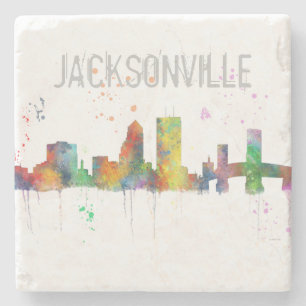 PORTA-COPO DE PEDRA SKYLINE DE JACKSONVILLE, FLORIDA