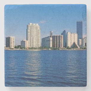 Porta-copo De Pedra Skyline de Miami, Florida