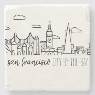 Porta-copo De Pedra Skyline de San Francisco
