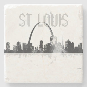 PORTA-COPO DE PEDRA SKYLINE DE ST LOUIS, MISSOURI
