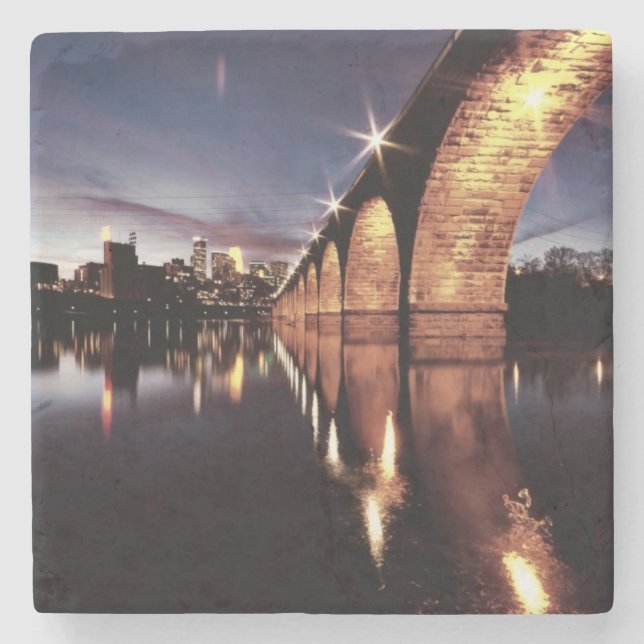 Porta-copo De Pedra Skyline de Stonearch (Frente)