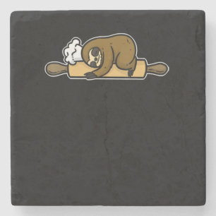 Porta-copo De Pedra Sloth baker   chef engraçado   presente de cozinh