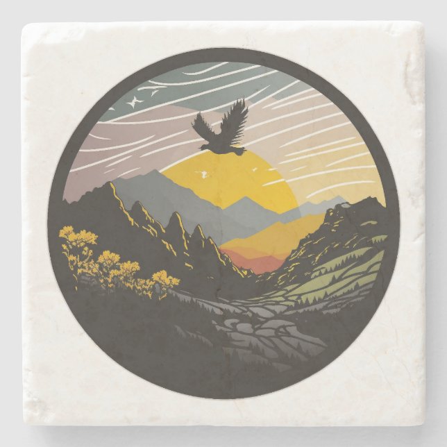 Porta-copo De Pedra Snowdonia (Frente)