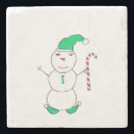 Porta-copo De Pedra Snowman Christmas<br><div class="desc">Snowman</div>
