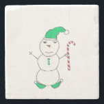 Porta-copo De Pedra Snowman Christmas<br><div class="desc">Snowman</div>
