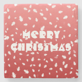 Porta-copo De Pedra Snowman de Natal