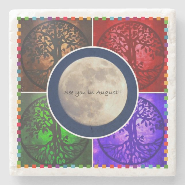 Porta-copo De Pedra Sob céus de agosto… (Frente)