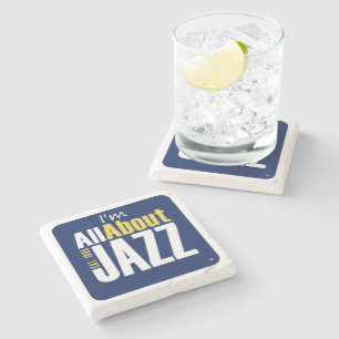 Porta-copo De Pedra Sobre Jazz Drink Coasters
