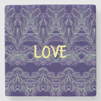 Porta-copo De Pedra Soft Swirls Love (Purple)