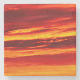 Porta-copo De Pedra Sol vermelho brilhante