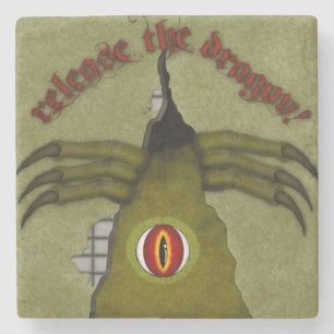 Porta-copo De Pedra Solte O Dragão! Arte Digital