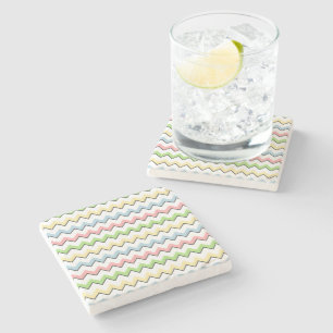 Porta-copo De Pedra Sombra Pastel da Chevron-Gota por Shirley Taylor