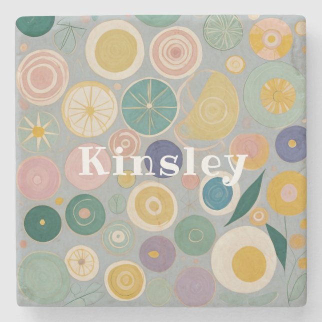 Porta-copo De Pedra Sonho Caleidoscópio Personalizado (Frente)