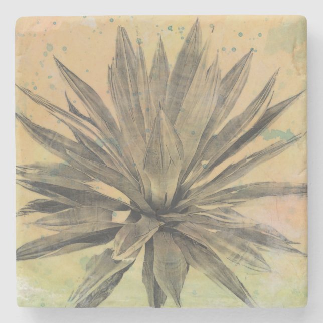 Porta-copo De Pedra Sonhos do Deserto | Planta Verde (Frente)