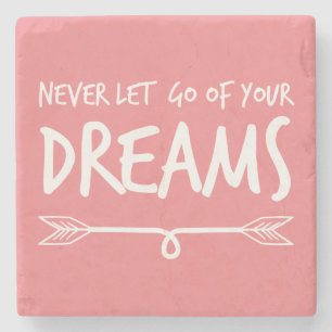 Porta-copo De Pedra Sonhos Motivacionais Rosa Felicidade Objetivos Suc