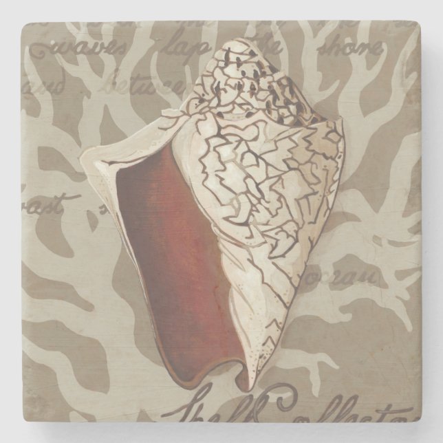 Porta-copo De Pedra Sonnet Seaside IV (Frente)