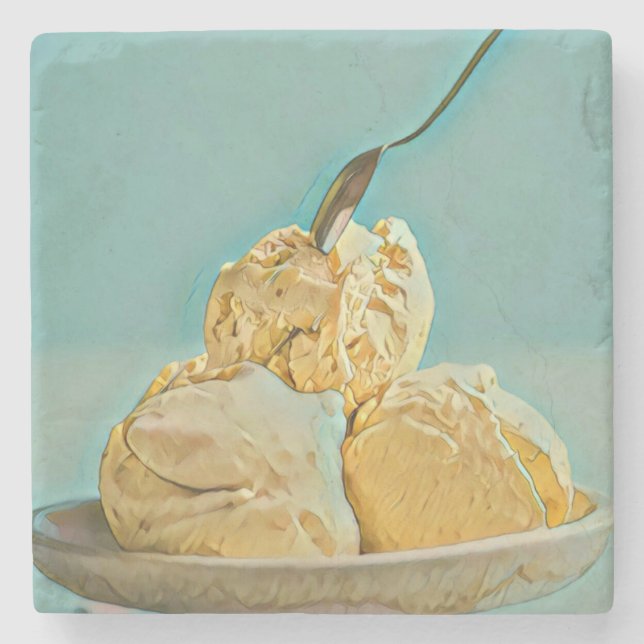 Porta-copo De Pedra Sorvete (Frente)