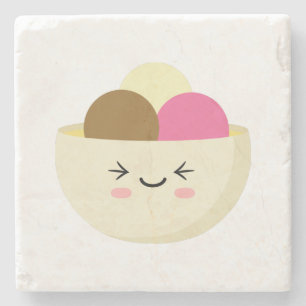 Porta-copo De Pedra Sorvete Kawaii