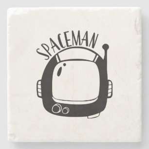 Porta-copo De Pedra Spaceman Vintage