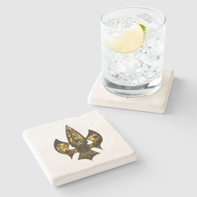 Porta-copo De Pedra Spear Norse (Lateral)