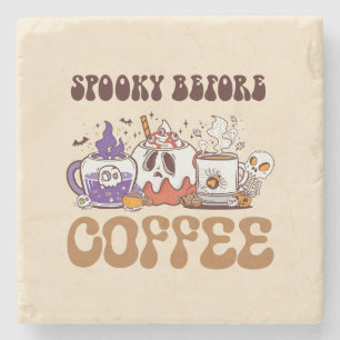 Porta-copo De Pedra Spooky Antes do Café
