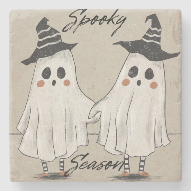 Porta-copo De Pedra Spooky Season Squad Stone Coaster (Frente)