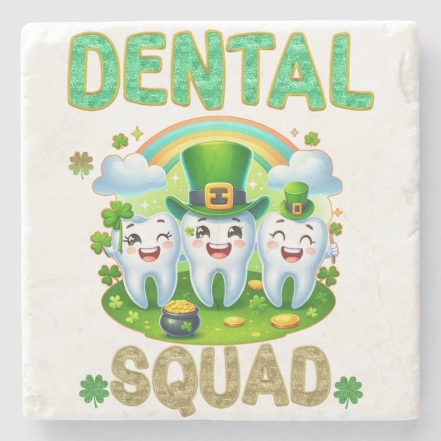 Porta-copo De Pedra St Patricks Dentist Assistant Tech (Frente)