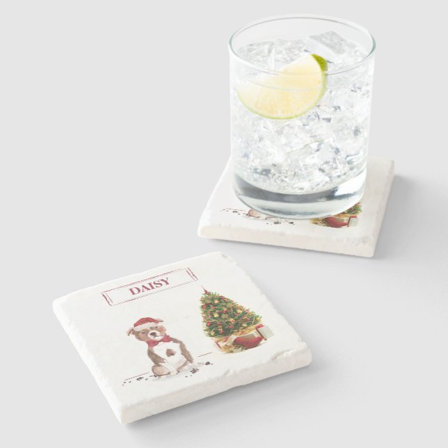 Porta-copo De Pedra Staffordshire Bull Terrier Funny (Lateral)