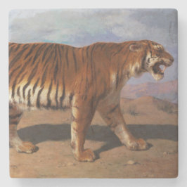 Porta-copo De Pedra Stalking Tiger (por Rosa Bonheur)