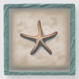 Porta-copo De Pedra Starfish Sea Life Beach Ocean Art Decor