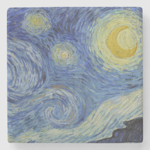 Porta-copo De Pedra "Starry Night" por Van Gogh