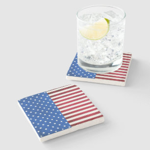 Porta-copo De Pedra Stars and Stripes-American Flag por Shirley Taylor